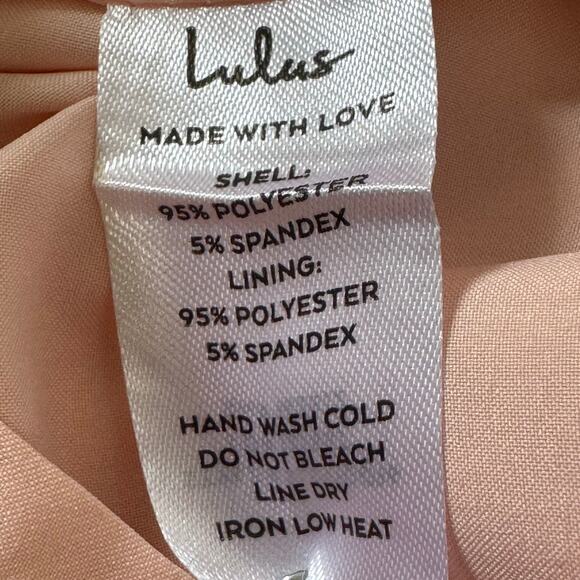 LULUS SULTRY MOMENTS V-NECK SLIP MINI DRESS IN BLUSH PINK NWT WOMEN'S MEDIUM - Picture 15 of 15